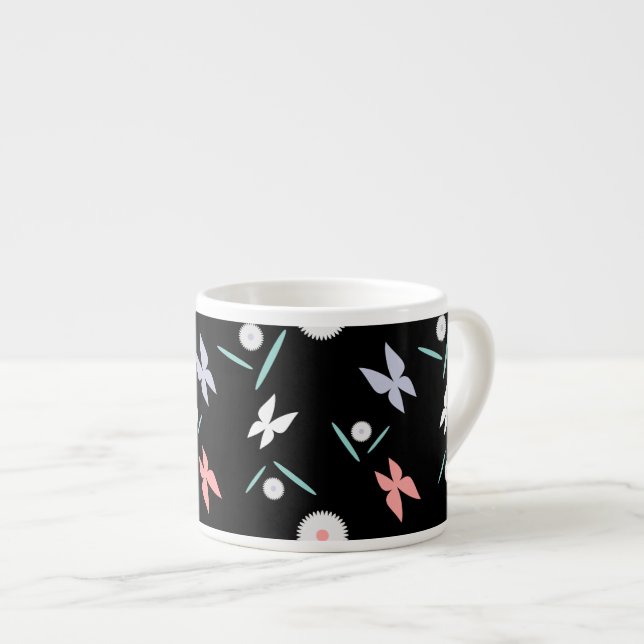 Xícara De Espresso Borboletas (Frente Esquerda)