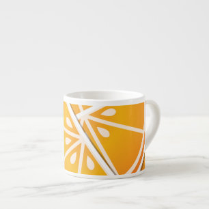 Xícara De Espresso Bordas cor de laranja