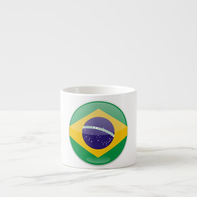 Xícara De Espresso Botão Indicador Brasil (Frente)