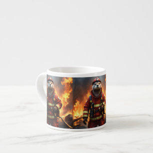 Xícara De Espresso **"Bravura De Borracha: O Bombeiro Mais Ocupado"**