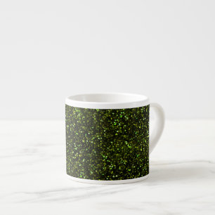 Xícara De Espresso Brilho Verde da Maçã Escura