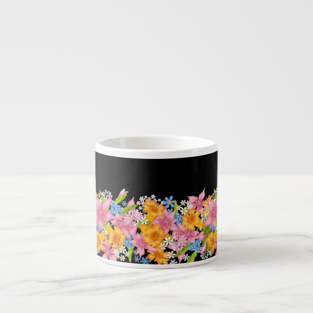 Xícara De Espresso Buquê de primavera (Frente)