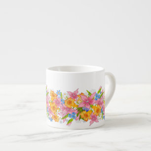 Xícara De Espresso Buquê primavera