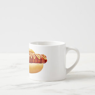 Xícara De Espresso Cachorro-quente do SlipperyJoe's com vibe de churr
