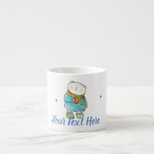 Xícara De Espresso Café Adorando Urso Polar Personalizado