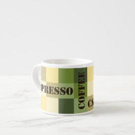 Xícara De Espresso Café do tabuleiro de damas do vintage do Aquário
