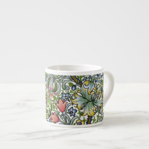 Xícara De Espresso Café floral do teste padrão de chintz do lírio