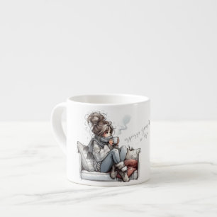 Xícara De Espresso Calma Café Vibes Mug - Relaxe e Desencha