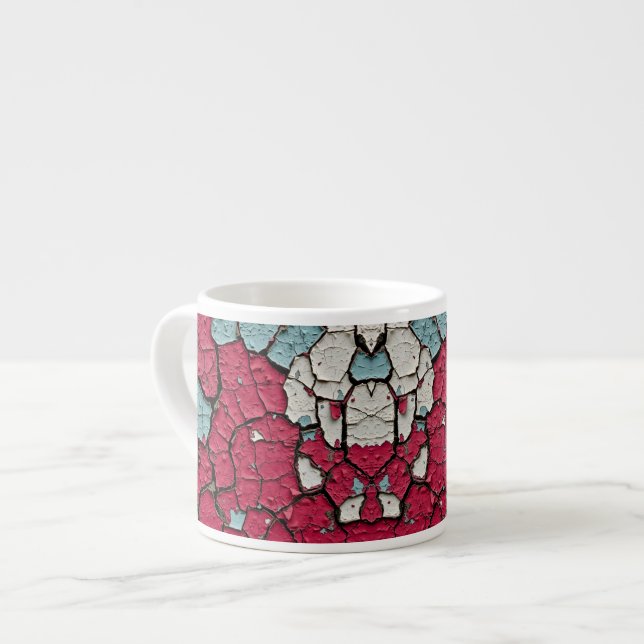 Xícara De Espresso Camadas de Pintura de Descolagem (Frente Esquerda)