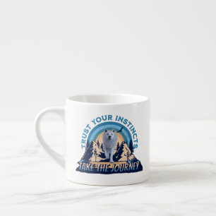Xícara De Espresso Camiseta Trust Your Instincts Lobo Ártico