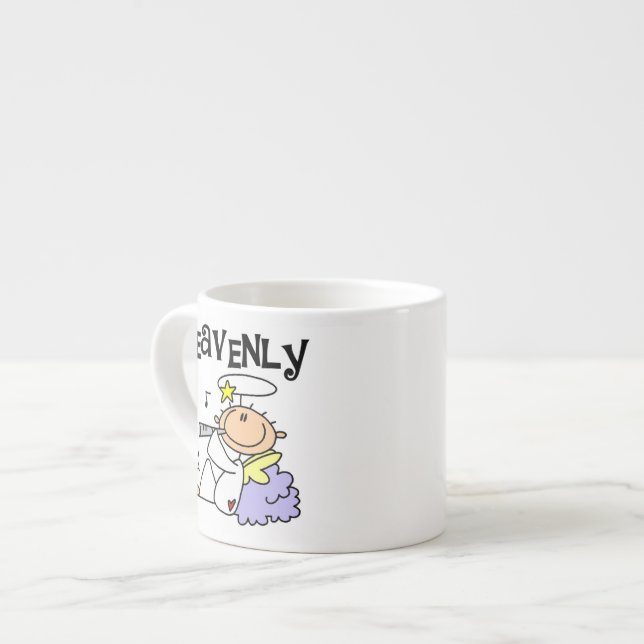 Xícara De Espresso Camisetas e Presentes do Anjo Celestial (Frente Esquerda)