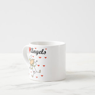 Xícara De Espresso Camisetas e Presentes Eu Amo Anjos