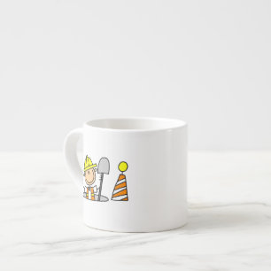 Xícara De Espresso Camisetas e Presentes para Operário de Construção