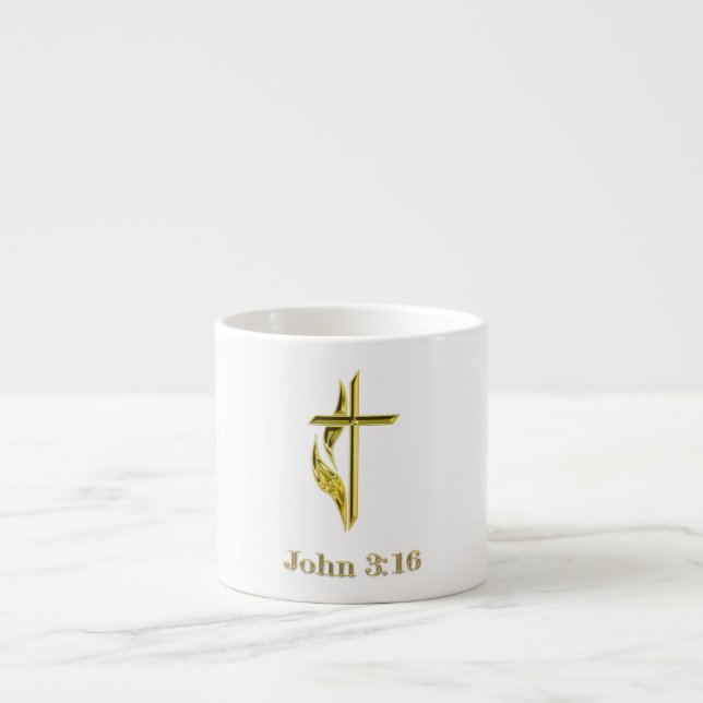 Xícara De Espresso Camisetas John 3:16 e mais (Frente)