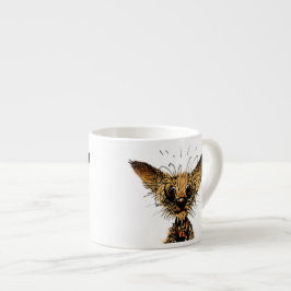 Xícara De Espresso Cão diminuto pequeno engraçado bonito