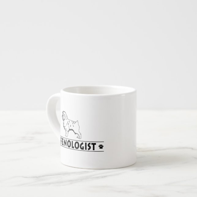 Xícara De Espresso Cão Humorístico Affenpinscher (Frente Esquerda)