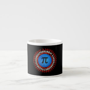 Xícara De Espresso Capitão Pi Super-Herói Escudo Nerdy Math Pi Day   