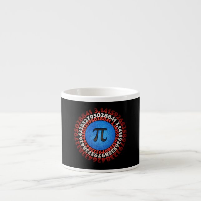 Xícara De Espresso Capitão Pi Super-Herói Escudo Nerdy Math Pi Day    (Frente)