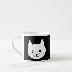 Xícara De Espresso Cara bonito do gato