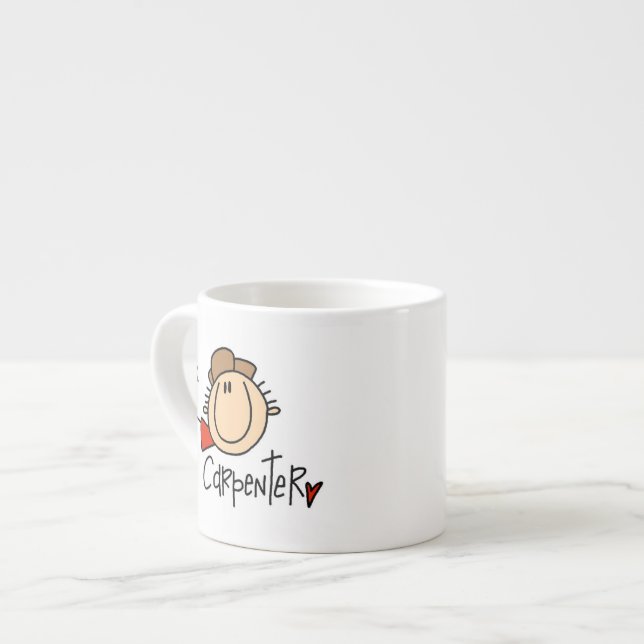 Xícara De Espresso Carpinteiro masculino (Frente Esquerda)