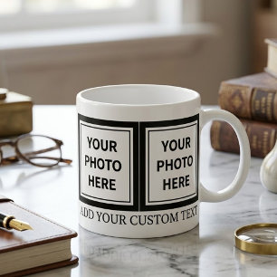 Xícara De Espresso Carregar 4 Fotos e Adicionar Texto - Personalizar