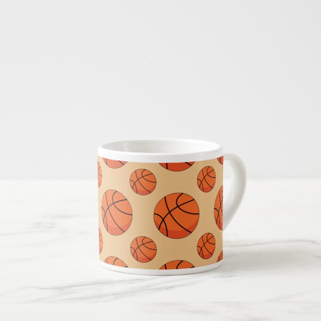Xícara De Espresso Cartoon Basketball Ball (Frente Esquerda)