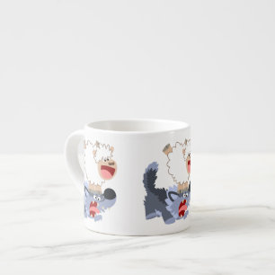 Xícara De Espresso Cartoon Bela e Lobo Espresso Mug