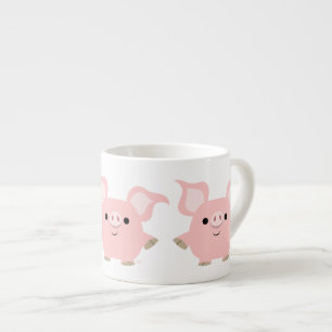 Xícara De Espresso Cartoon Bonito Porco Espresso Mug