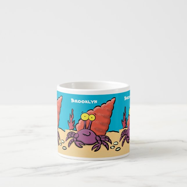 Xícara De Espresso Cartum roxo engraçado e engraçado (Frente)