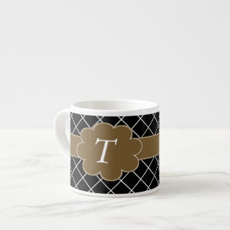 Xícara De Espresso Castanho-preto monograma