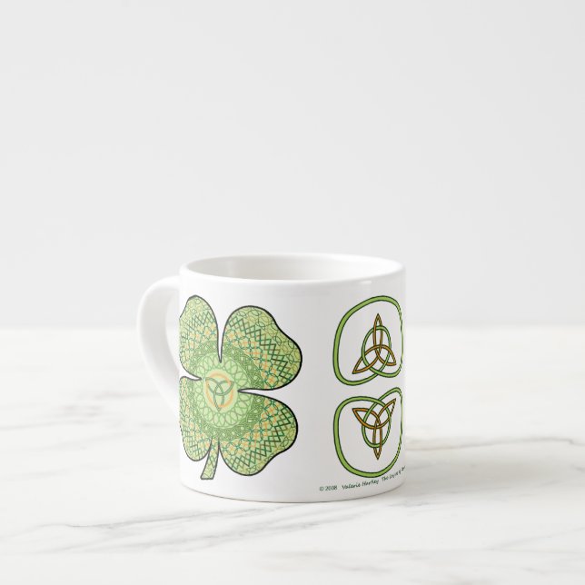 Xícara De Espresso Celtic Shamrock Specialty Mug (Frente Esquerda)