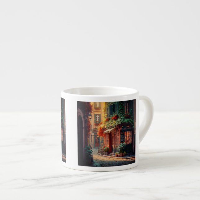 Xícara De Espresso Cena Francesa Espresso Mug (Frente Esquerda)