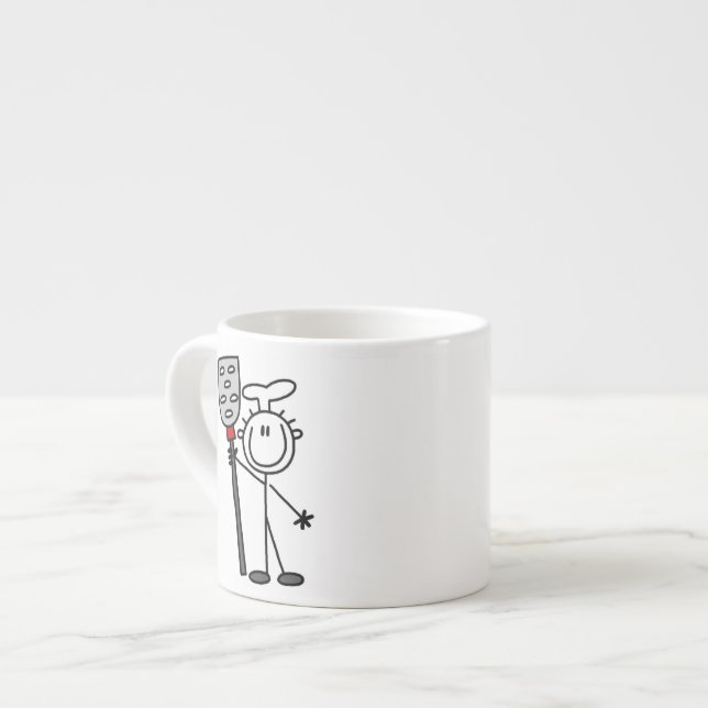 Xícara De Espresso Chef Com Espátula (Frente Esquerda)