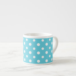 Xícara De Espresso Chic Espresso Coffee Mug: Bolinhas Turquesa