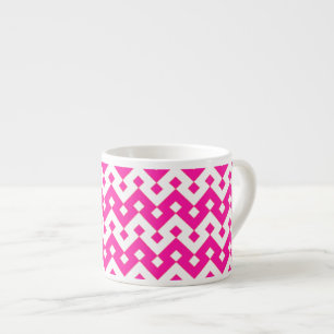 Xícara De Espresso Chic Espresso Mug, Geométrica Cor-De-Rosa