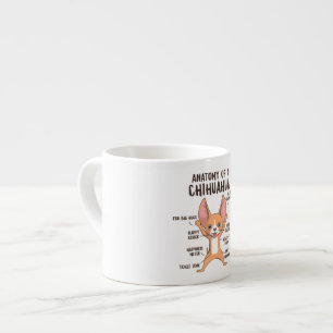 Xícara De Espresso Chihuahua Anatomy Mug Oferece Chihuahua Café Mug