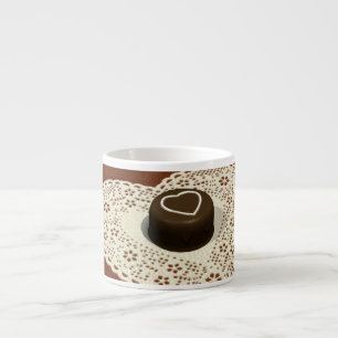 Xícara De Espresso Chocolate do Dia dos Namorados
