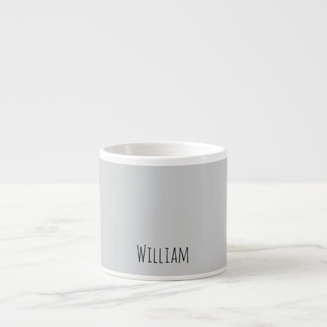 Xícara De Espresso Cinza de Nome Personalizado Spresso Mug (Frente)