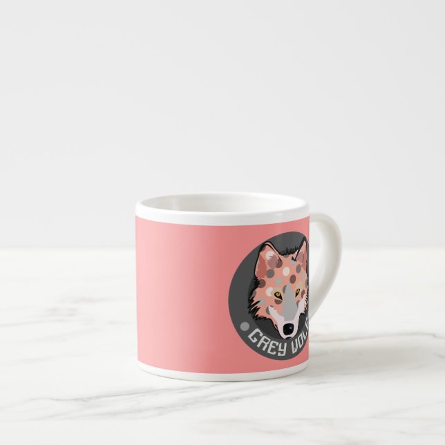 Xícara De Espresso Cinza Wolf (Frente Esquerda)
