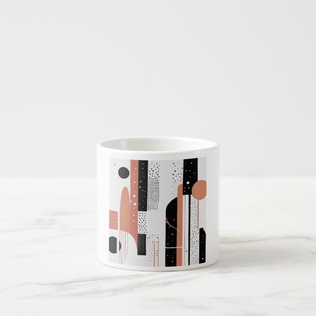 Xícara De Espresso círculos boho (Frente)