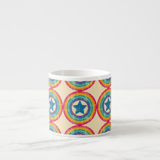 Xícara De Espresso Círculos Retroativos: Textura Sem Costura.