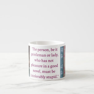 Xícara De Espresso Citação de Jane Austen (Bordô)