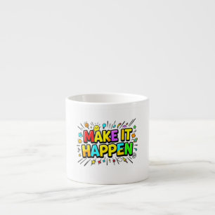Xícara De Espresso Citação motivacional colorida e ousada