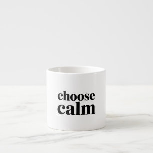 Xícara De Espresso Citação Motivacional Mínima Escolha Calma