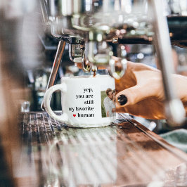 Xícara De Espresso Citação Romântica de Foto do Casal de Colagem Mode