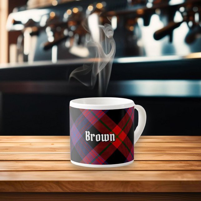Xícara De Espresso Clan Brown Tartan (Criador carregado)