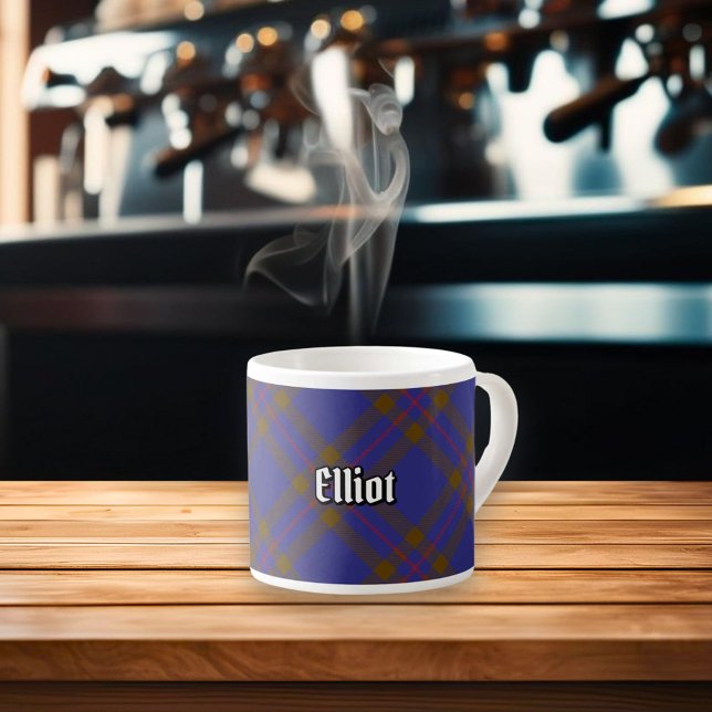 Xícara De Espresso Clan Elliot Modern Tartan Espresso Cup (Criador carregado)