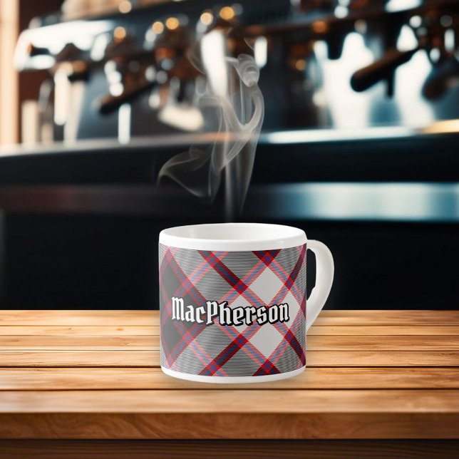 Xícara De Espresso Clan MacPherson Vestido Tartan Espresso Copa (Criador carregado)