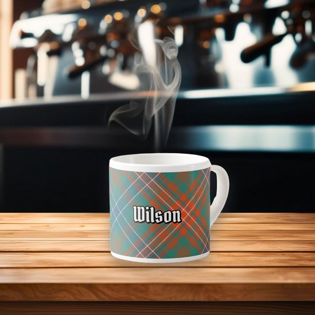 Xícara De Espresso Clan Wilson Antigo Tartan (Criador carregado)