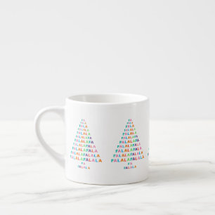 Xícara De Espresso Clássico Colorido FA LA LA LA Temporada